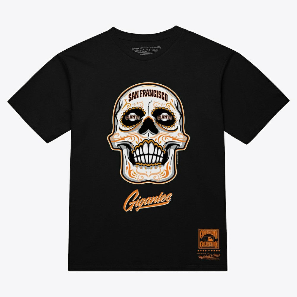 San Francisco Giants Women's Sugar Skull Boxy T-Shirt Black