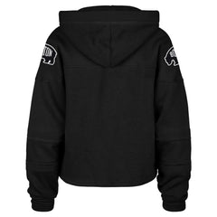Boston Bruins '47 Women's Cropped Lacer Hoodie - Black Hoodies