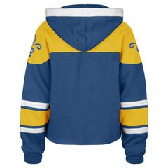 St. Louis Blues '47 Women's Cropped Lacer Hoodie - Blue Hoodies