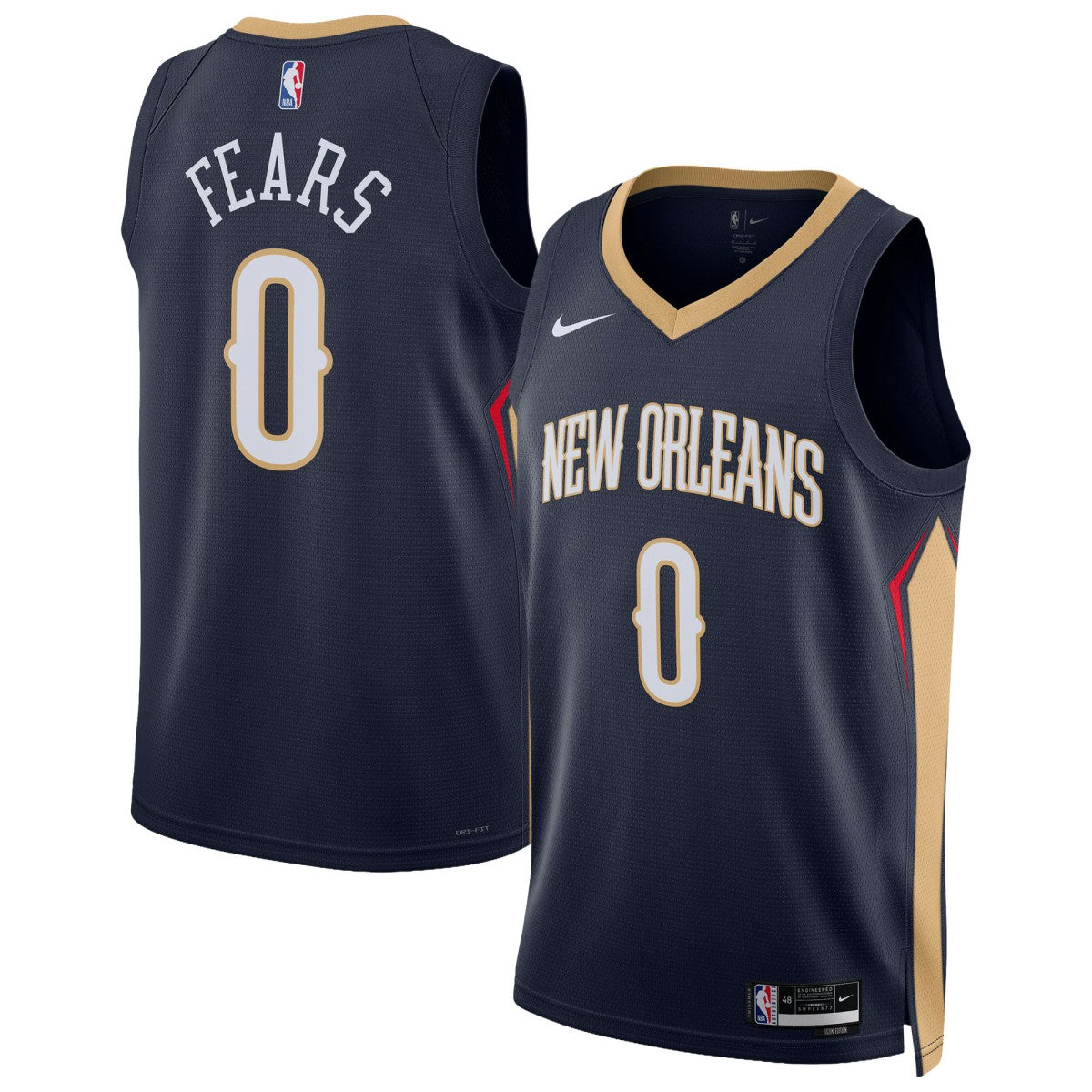 Jeremiah Fears New Orleans Pelicans Unisex Swingman Jersey - Icon Edition - Navy shop