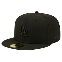 Los Angeles Dodgers 2024/25 Back to Back Champions Circle Side Patch Fitted 59FIFTY Hat Black