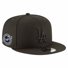 Los Angeles Dodgers 2024/25 Back-to-Back Champions Circle Side Patch 9FIFTY Snapback Hat Black