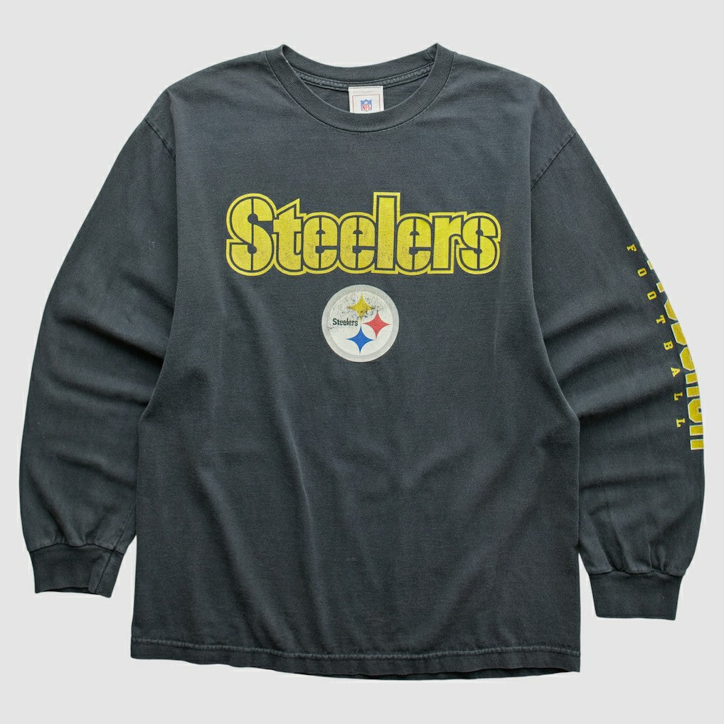 Pittsburgh Steelers NFL 2000s Long Sleeve T-shirt - Black Vintage cheap