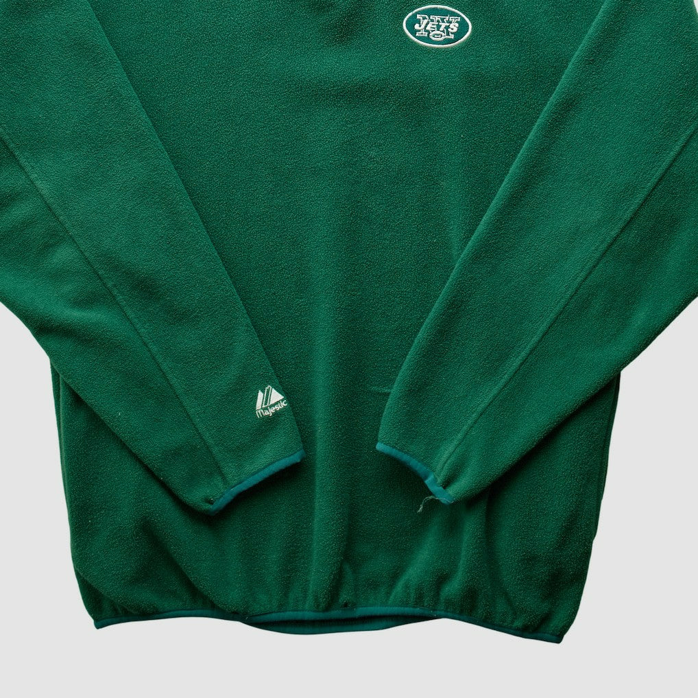 New York Jets Majestic 2000s 1/4 Zip Sweatshirt - Green Vintage outlet
