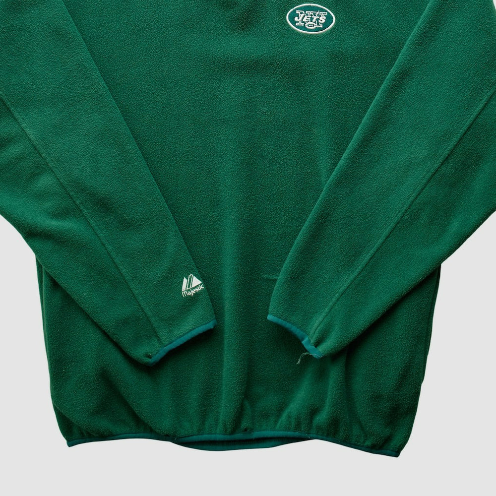 New York Jets Majestic 2000s 1/4 Zip Sweatshirt - Green Vintage outlet