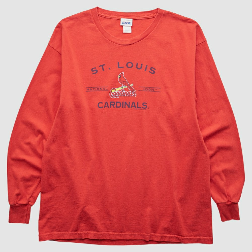 St. Louis Cardinals CSA 2000s Long Sleeve T-shirt Red Vintage