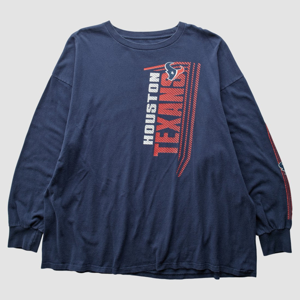 Houston Texans 2010s Long Sleeve T-shirt - Navy Vintage cheap