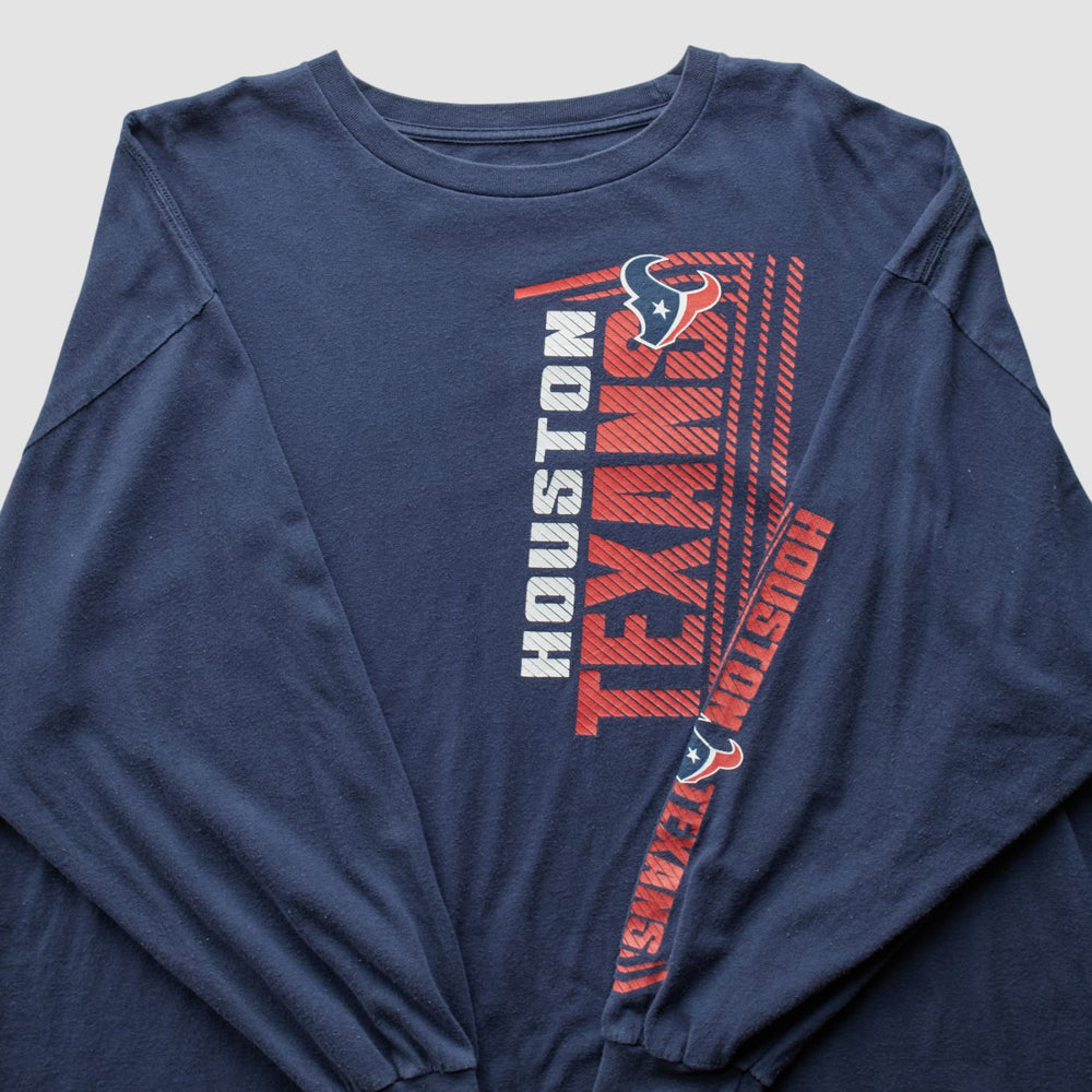 Houston Texans 2010s Long Sleeve T-shirt - Navy Vintage cheap