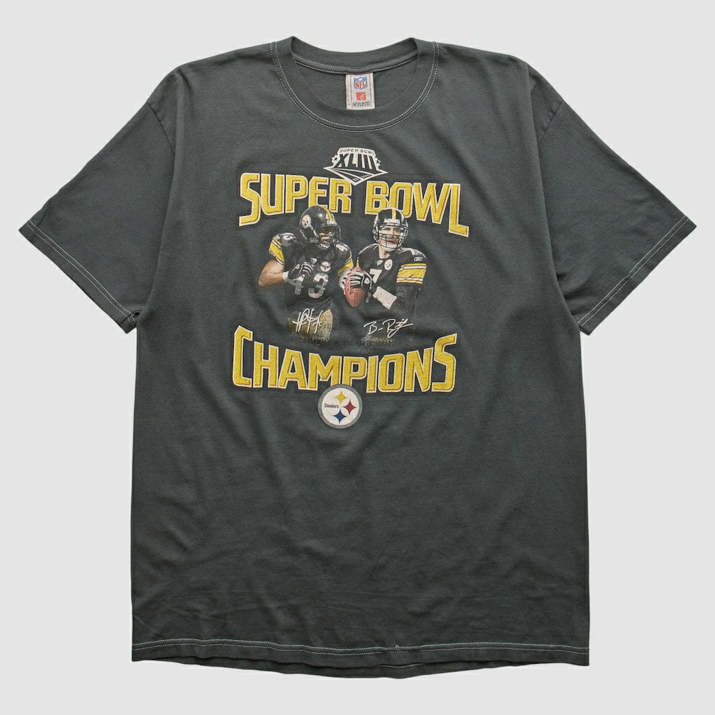 Pittsburgh Steelers NFL 2009 T-shirt - Charcoal Vintage outlet