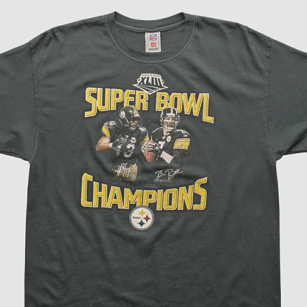 Pittsburgh Steelers NFL 2009 T-shirt - Charcoal Vintage outlet