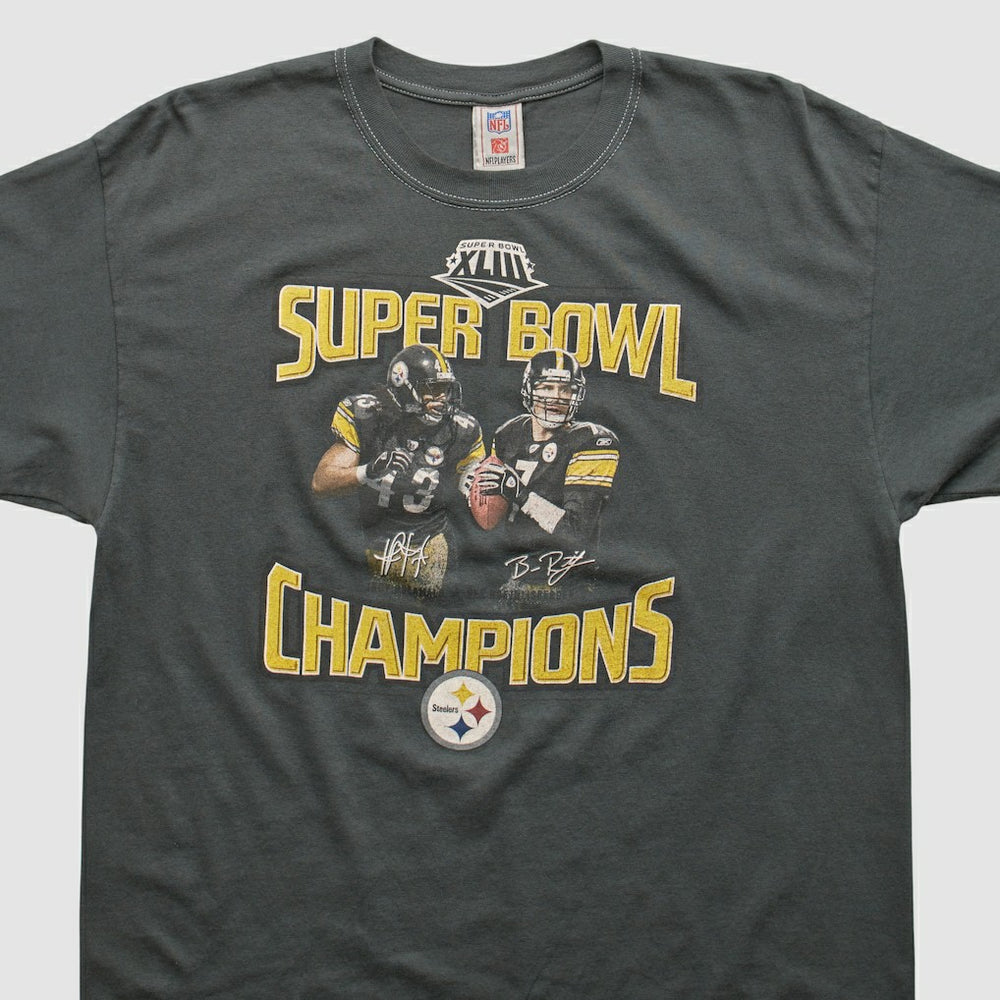 Pittsburgh Steelers NFL 2009 T-shirt - Charcoal Vintage outlet