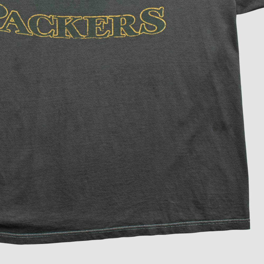 Green Bay Packers Logo Athletic 2000s Long Sleeve T-shirt - Charcoal Vintage cheap