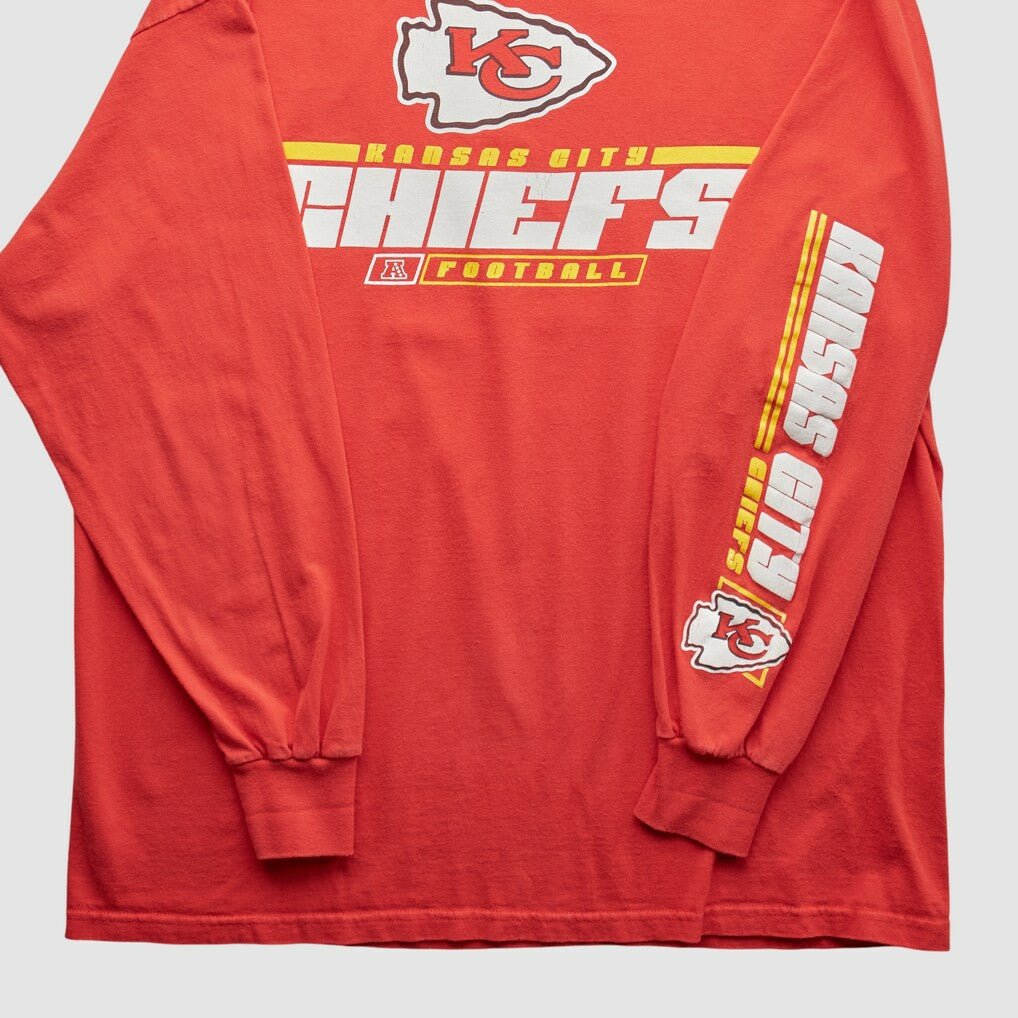 Kansas City Chiefs NFL 2010s Long Sleeve T-shirt - Red Vintage on sale