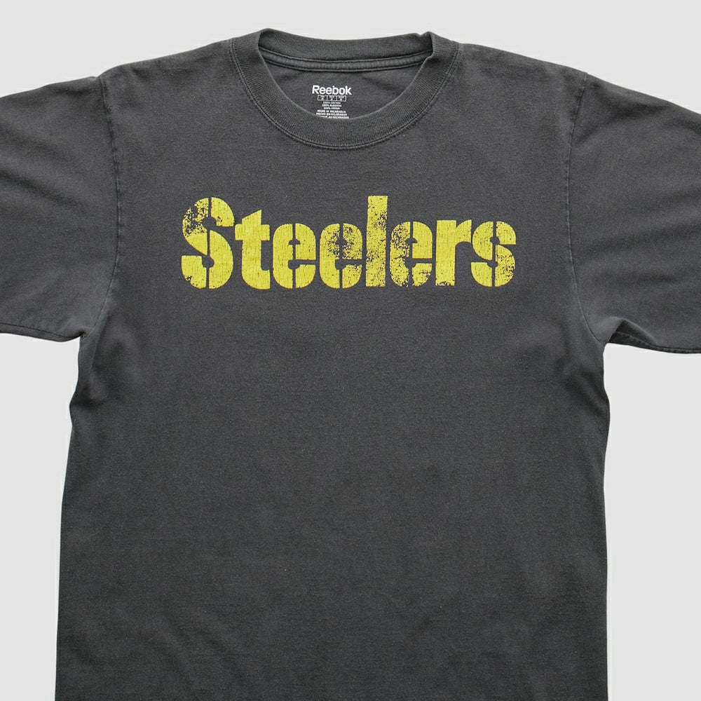 Pittsburgh Steelers Reebok 2000s T-shirt - Charcoal Vintage on sale