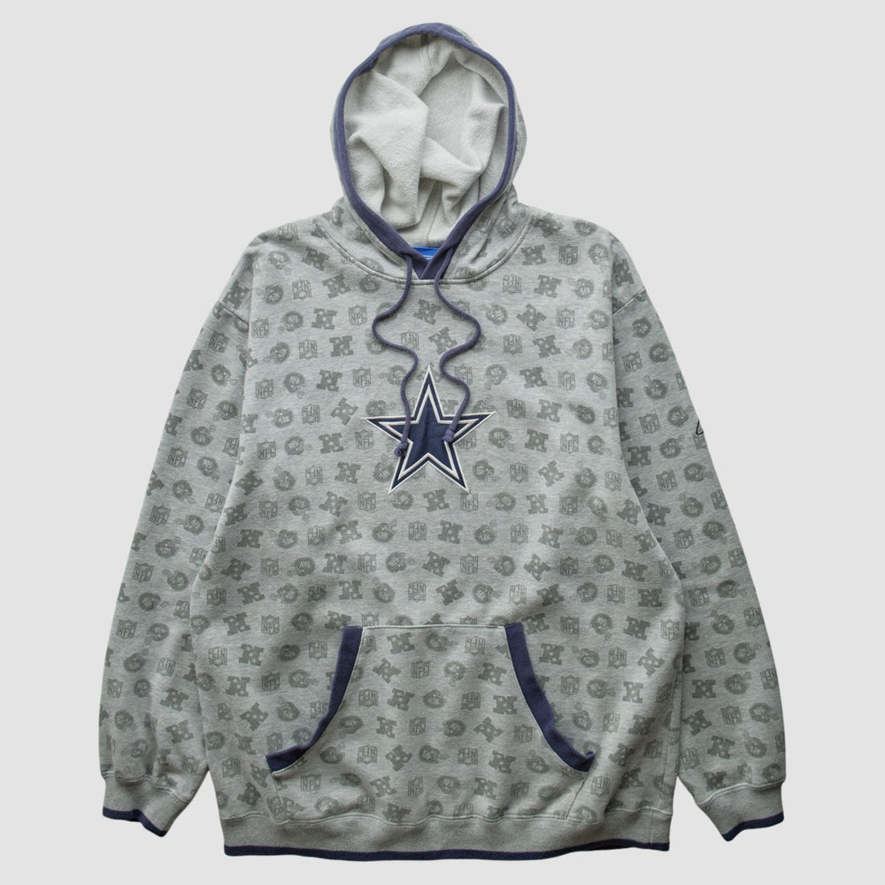 Denver Broncos Reebok 2010s Hooded Pullover Sweatshirt - Heather Gray Vintage on sale