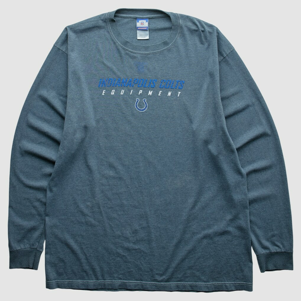 Indianapolis Colts Reebok 2000s Long Sleeve T-shirt - Blue Vintage for sale