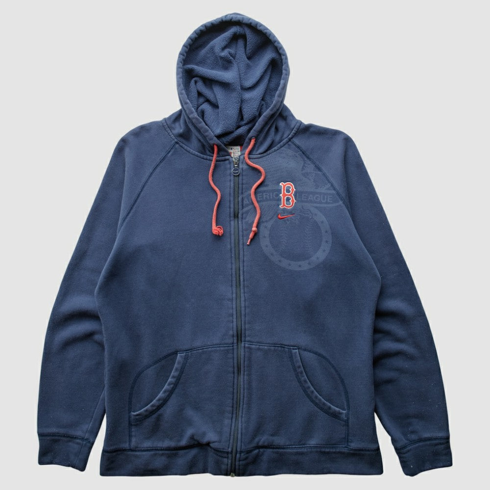 Boston Red Sox 2000s Hooded Full Zip Sweatshirt Navy Vintage