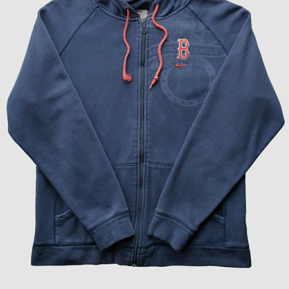 Boston Red Sox 2000s Hooded Full Zip Sweatshirt Navy Vintage