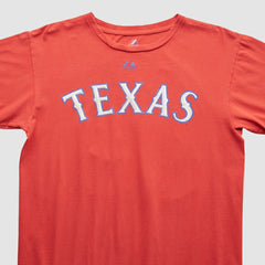 Texas Rangers Majestic 2010 T-shirt Red Vintage