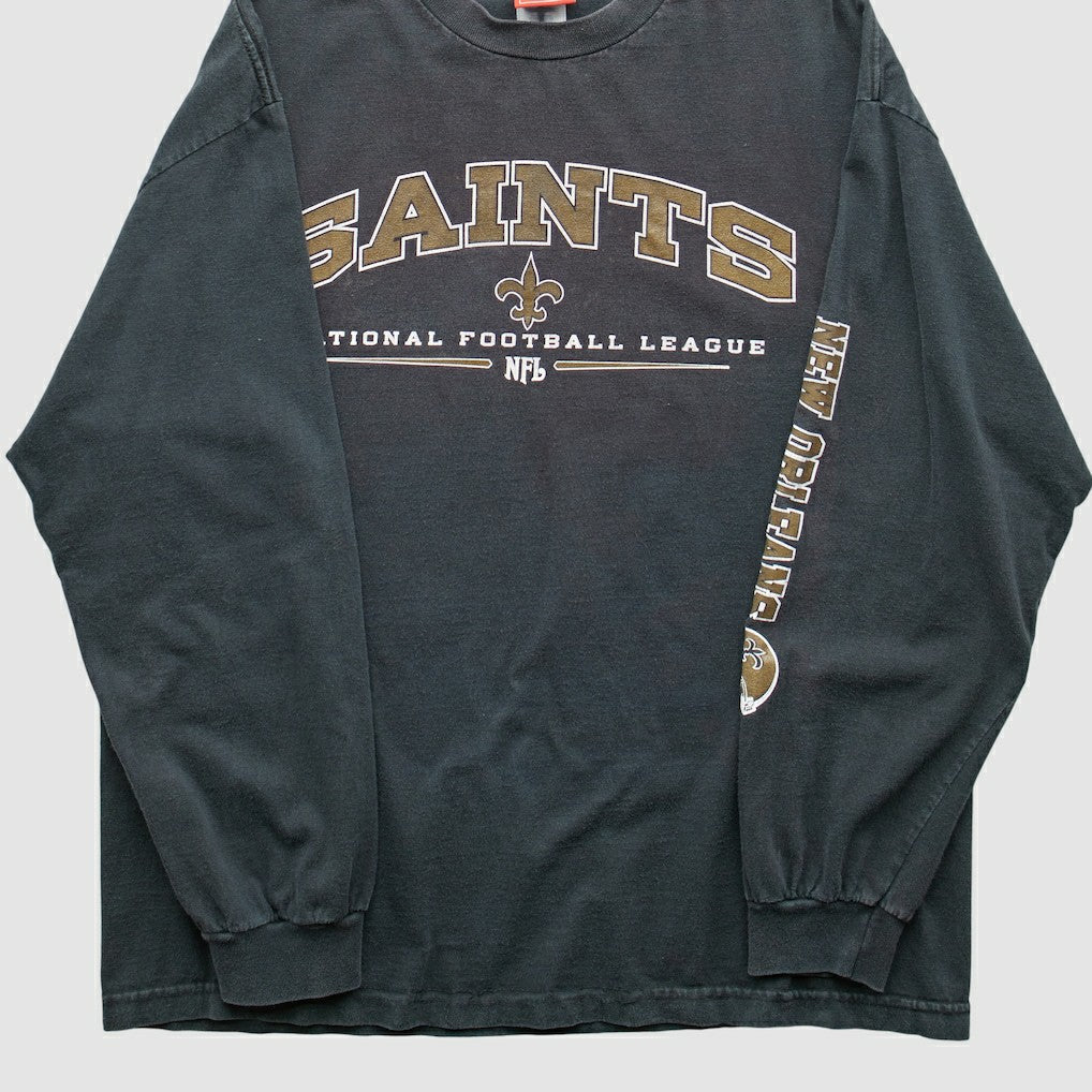 New Orleans Saints NFL 2000s Long Sleeve T-shirt - Black Vintage on sale