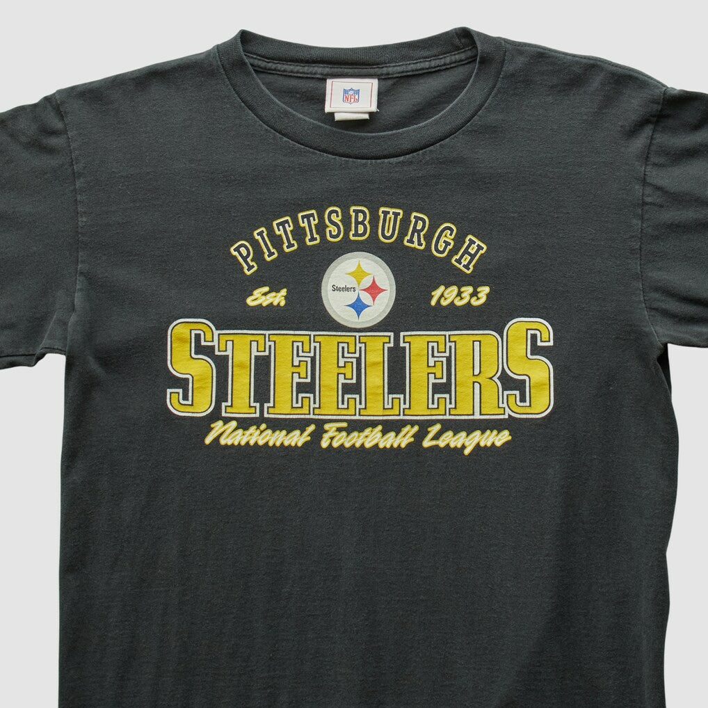 Pittsburgh Steelers NFL 2000s Long Sleeve T-shirt - Charcoal Vintage sale