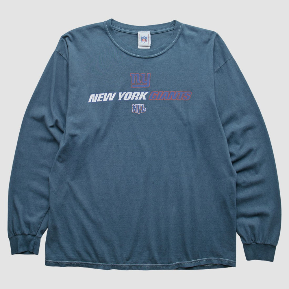 New York Giants NFL 2000s Long Sleeve T-shirt - Blue Vintage outlet