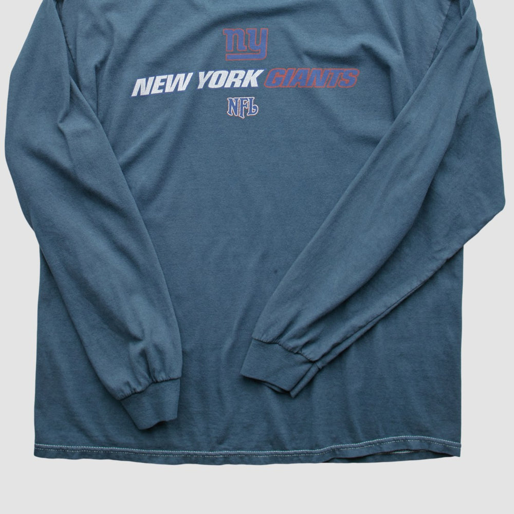 New York Giants NFL 2000s Long Sleeve T-shirt - Blue Vintage outlet