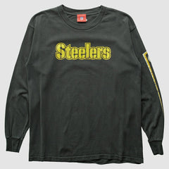 Pittsburgh Steelers NFL 2000s Long Sleeve T-shirt - Black Vintage discount