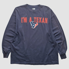 Houston Texans NFL 2010s Long Sleeve T-shirt - Navy Vintage for sale