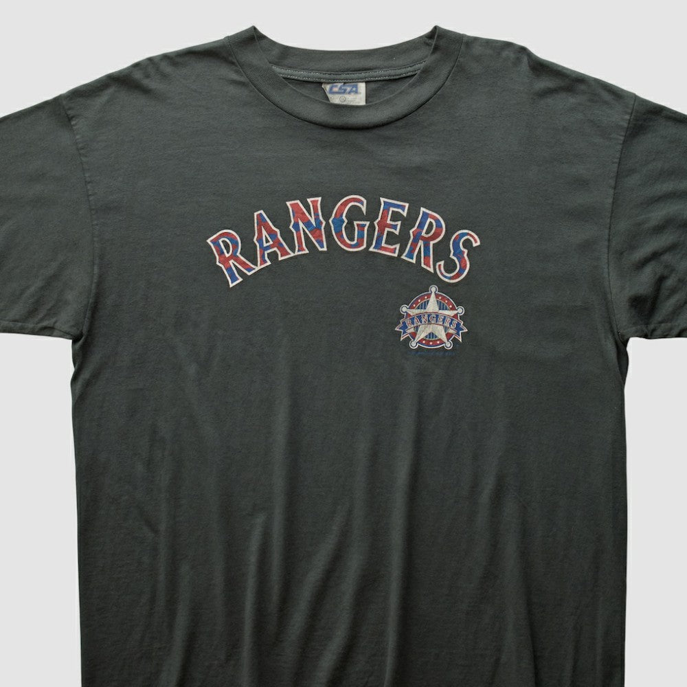 Texas Rangers CSA 2000s T-shirt Charcoal Vintage