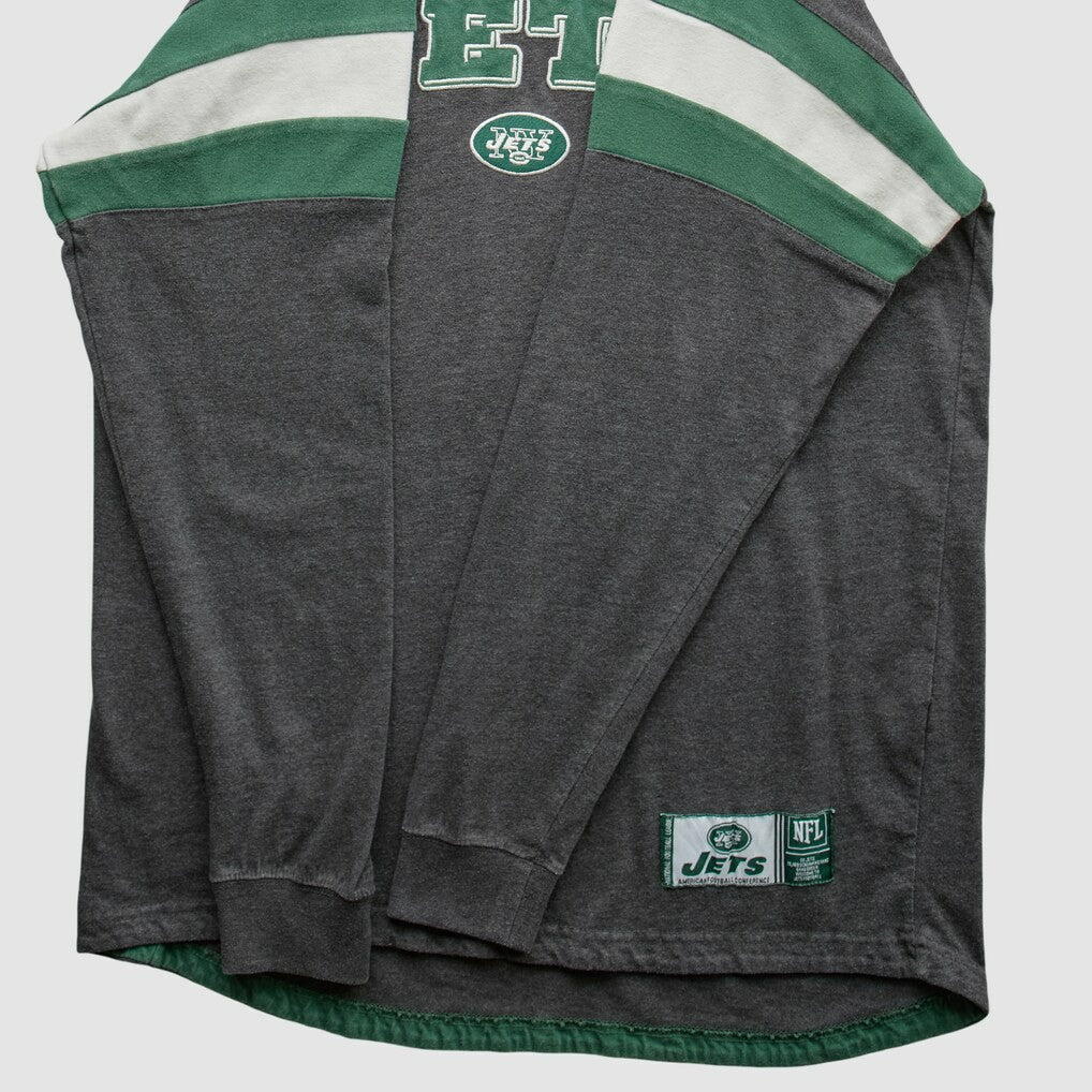 New York Jets NFL 2010s Long Sleeve T-shirt - Gray Vintage discount