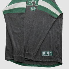 New York Jets NFL 2010s Long Sleeve T-shirt - Gray Vintage discount