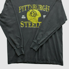 Pittsburgh Steelers NFL 2010s Long Sleeve T-shirt - Charcoal Vintage on sale