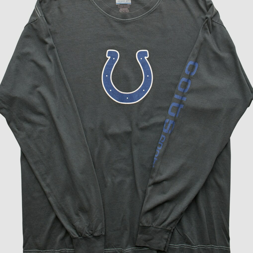 Indianapolis Colts Reebok 2000s Long Sleeve T-shirt - Charcoal Vintage discount