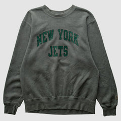 New York Jets Champion 2000s Pullover Sweatshirt - Charcoal Vintage on sale