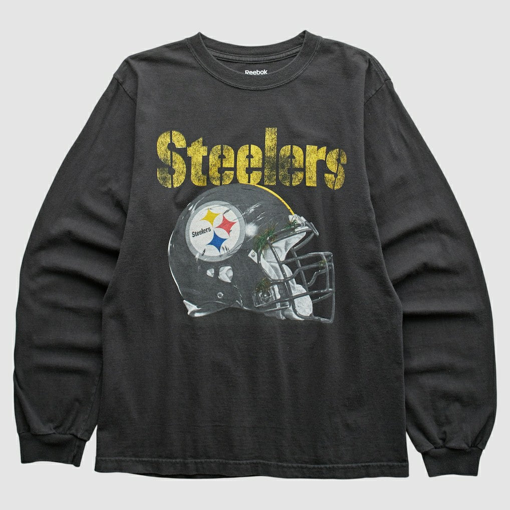 Pittsburgh Steelers Reebok 2010s Long Sleeve T-shirt - Black Vintage discount