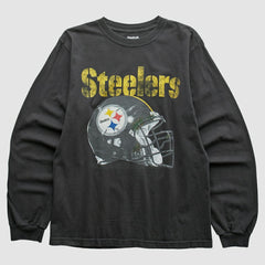 Pittsburgh Steelers Reebok 2010s Long Sleeve T-shirt - Black Vintage discount