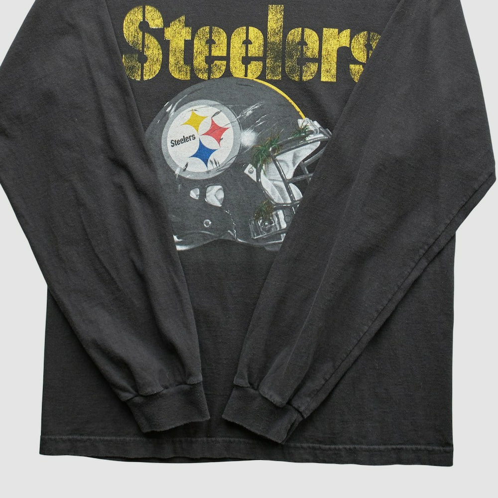 Pittsburgh Steelers Reebok 2010s Long Sleeve T-shirt - Black Vintage discount