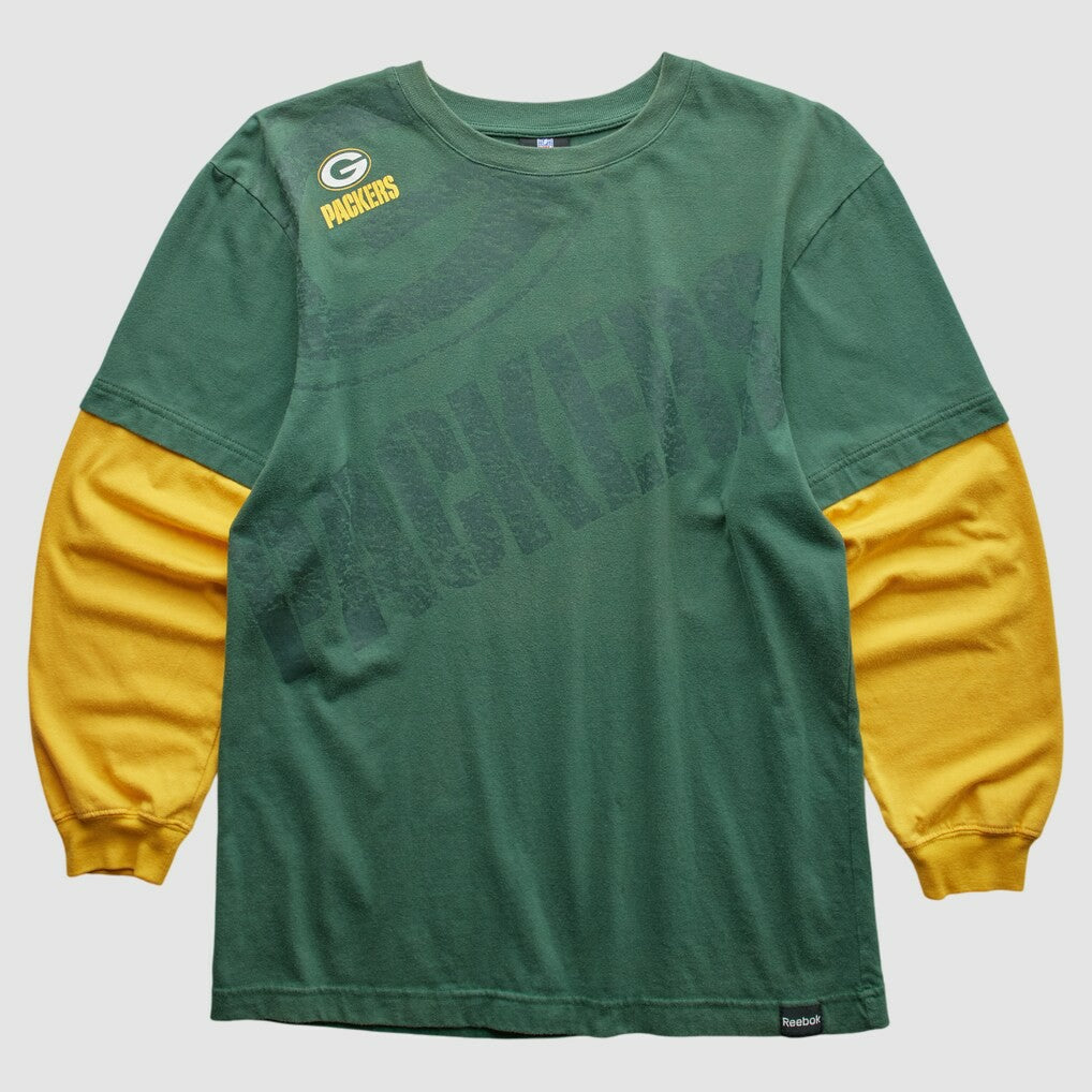 Green Bay Packers NFL 2010s Long Sleeve T-shirt - Green Vintage cheap