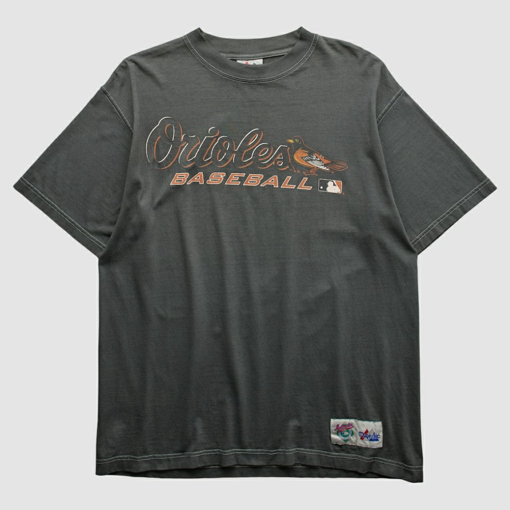 Baltimore Orioles Majestic 2000s T-shirt Charcoal Vintage