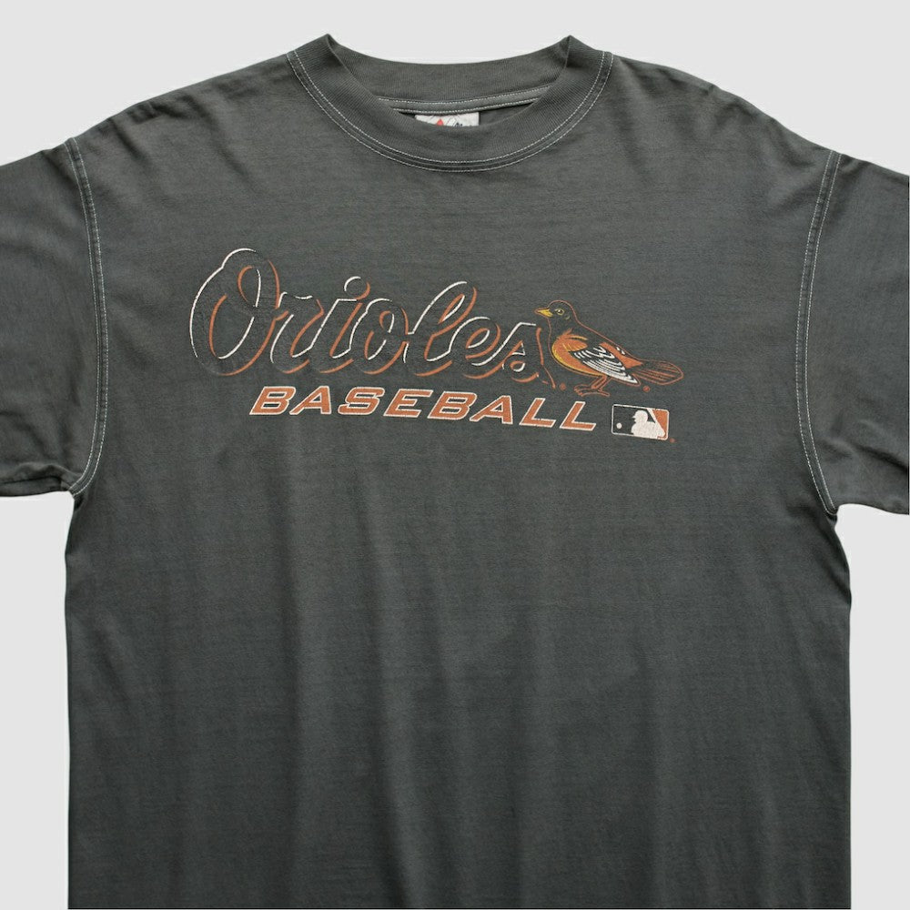 Baltimore Orioles Majestic 2000s T-shirt Charcoal Vintage