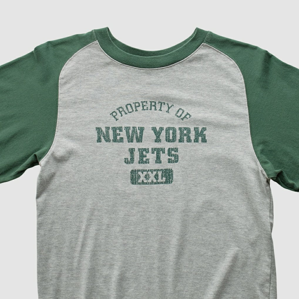 New York Jets Grid Iron 2000s Long Sleeve T-shirt - Gray Vintage cheap
