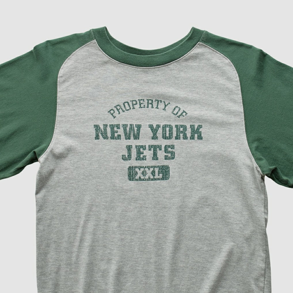 New York Jets Grid Iron 2000s Long Sleeve T-shirt - Gray Vintage cheap