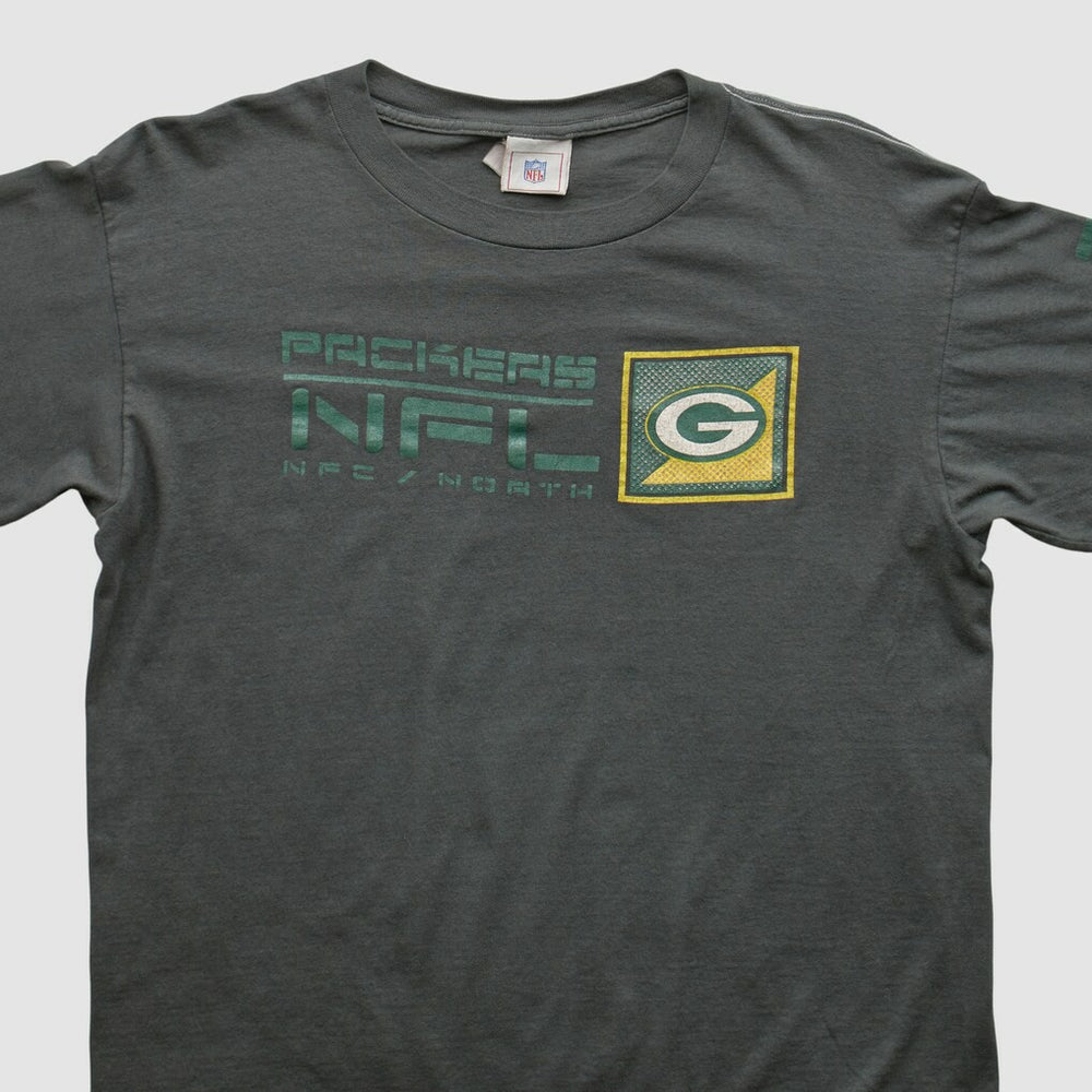 Green Bay Packers NFL 2000s Long Sleeve T-shirt - Charcoal Vintage sale