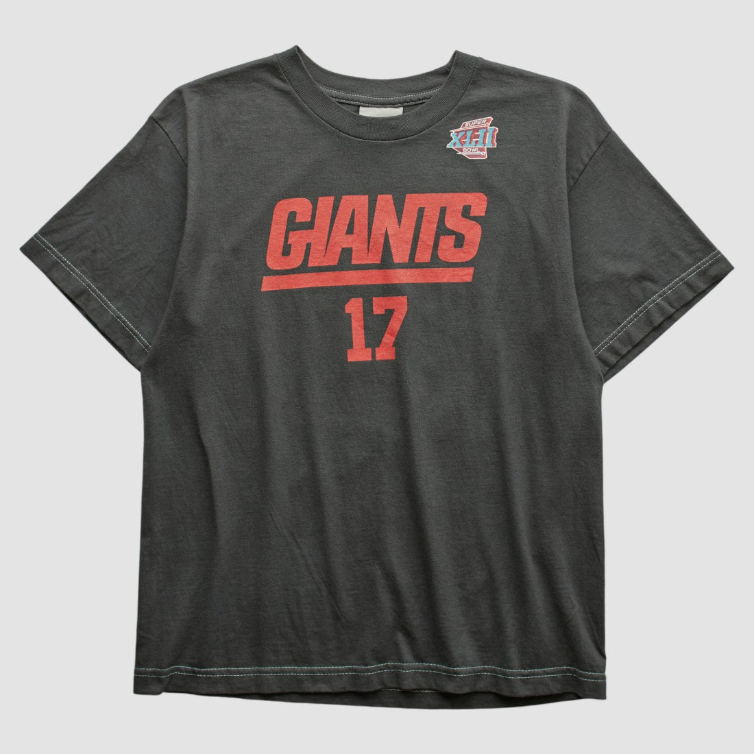 New York Giants 2008 T-shirt - Charcoal Vintage sale