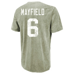 Baker Mayfield Tampa Bay Buccaneers Majestic Threads Mineral Wash Name & Number T-Shirt - Moss Green online