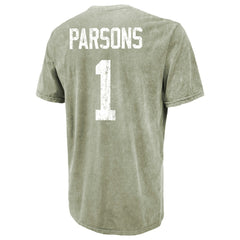 Micah Parsons Green Bay Packers Majestic Threads Mineral Wash Name & Number T-Shirt - Moss Green online
