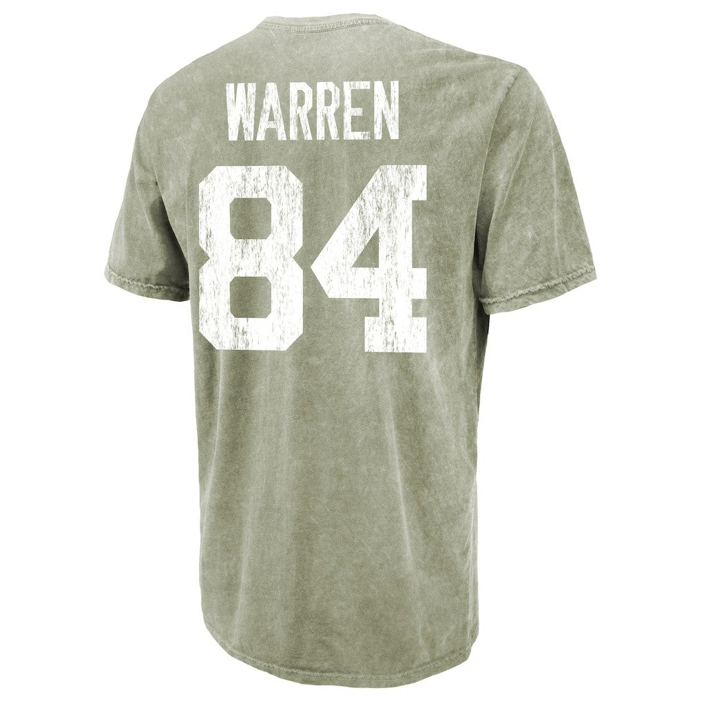 Tyler Warren Indianapolis Colts Majestic Threads Mineral Wash Name & Number T-Shirt - Moss Green for sale