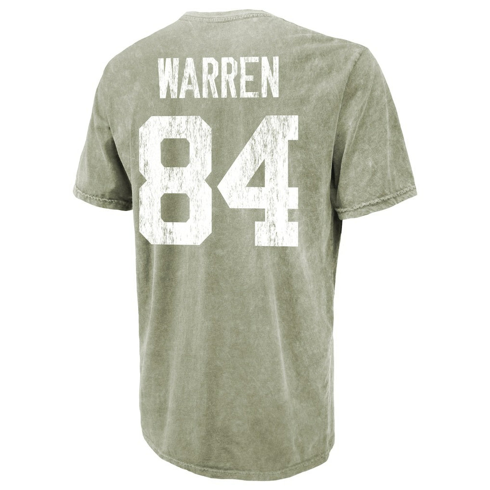 Tyler Warren Indianapolis Colts Majestic Threads Mineral Wash Name & Number T-Shirt - Moss Green for sale