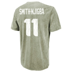 Jaxon Smith-Njigba Seattle Seahawks Majestic Threads Mineral Wash Name & Number T-Shirt - Moss Green for sale